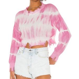 REVOLVE SUPERDOWN PINK TIE DYE SWEATER